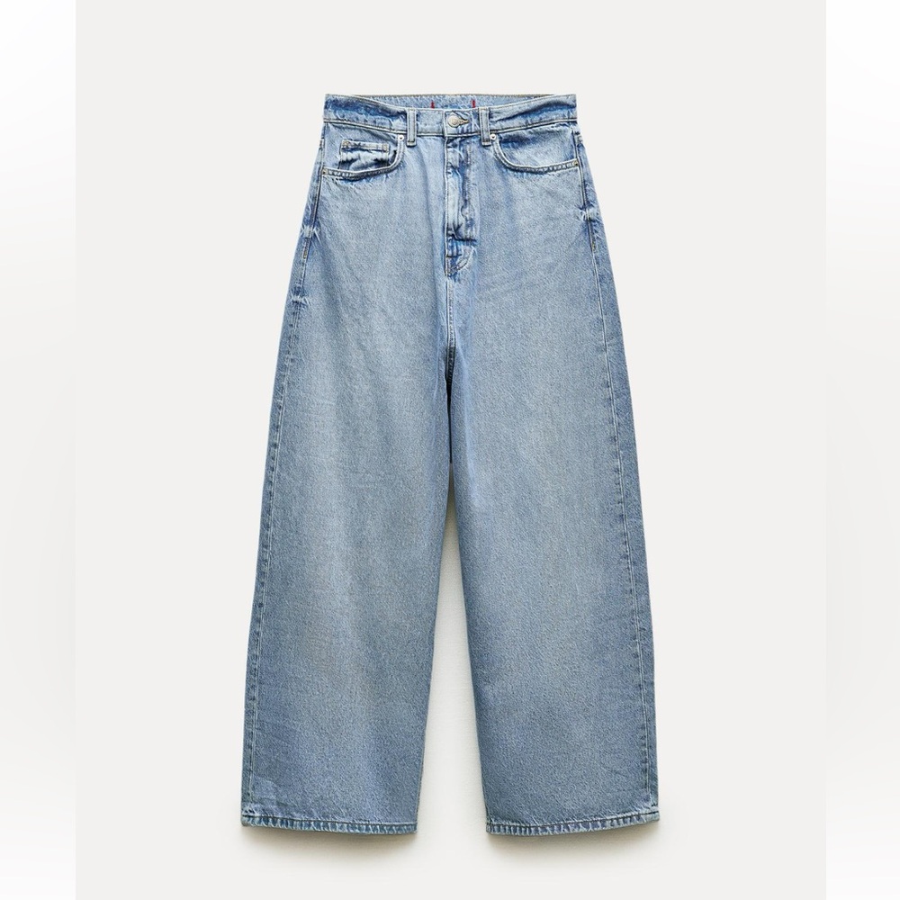Zara Mid Rise Super Wide Leg Jeans (NWT)